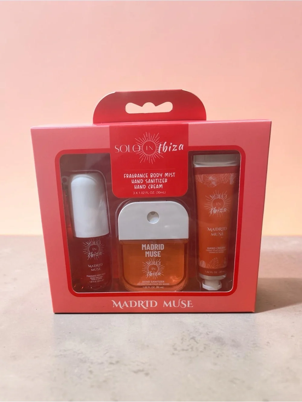 Madrid Muse Fragrance Body Mist & Hand Cream Gift Set - Red pitaya